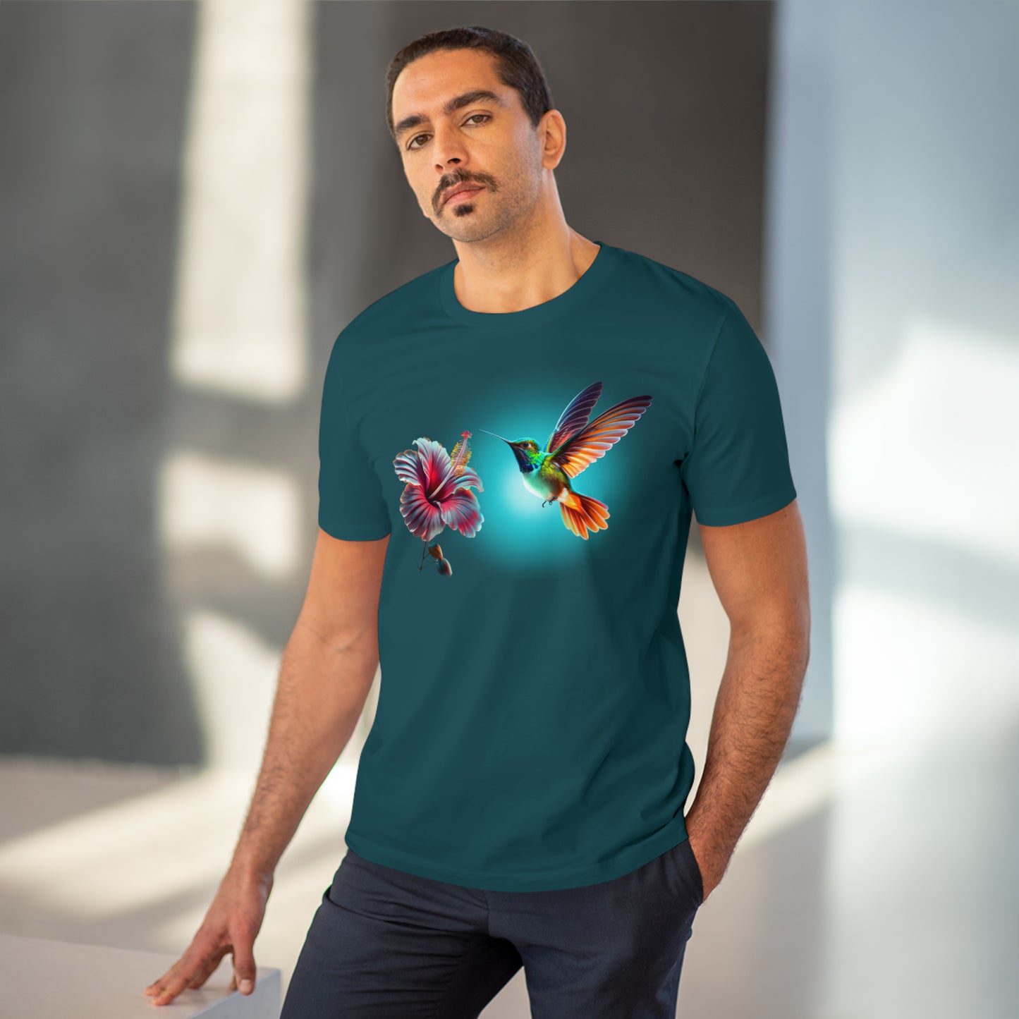 Bioluminescent Hummingbird Organic Cotton T-shirt - Unisex