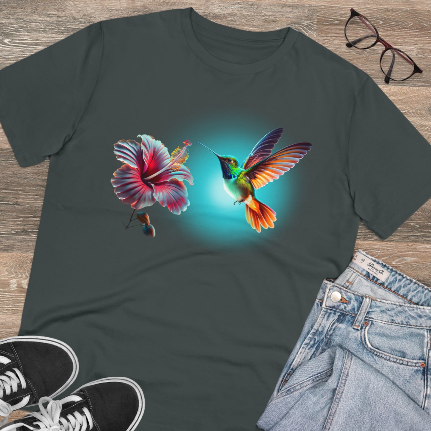 Bioluminescent Hummingbird Organic Cotton T-shirt - Unisex