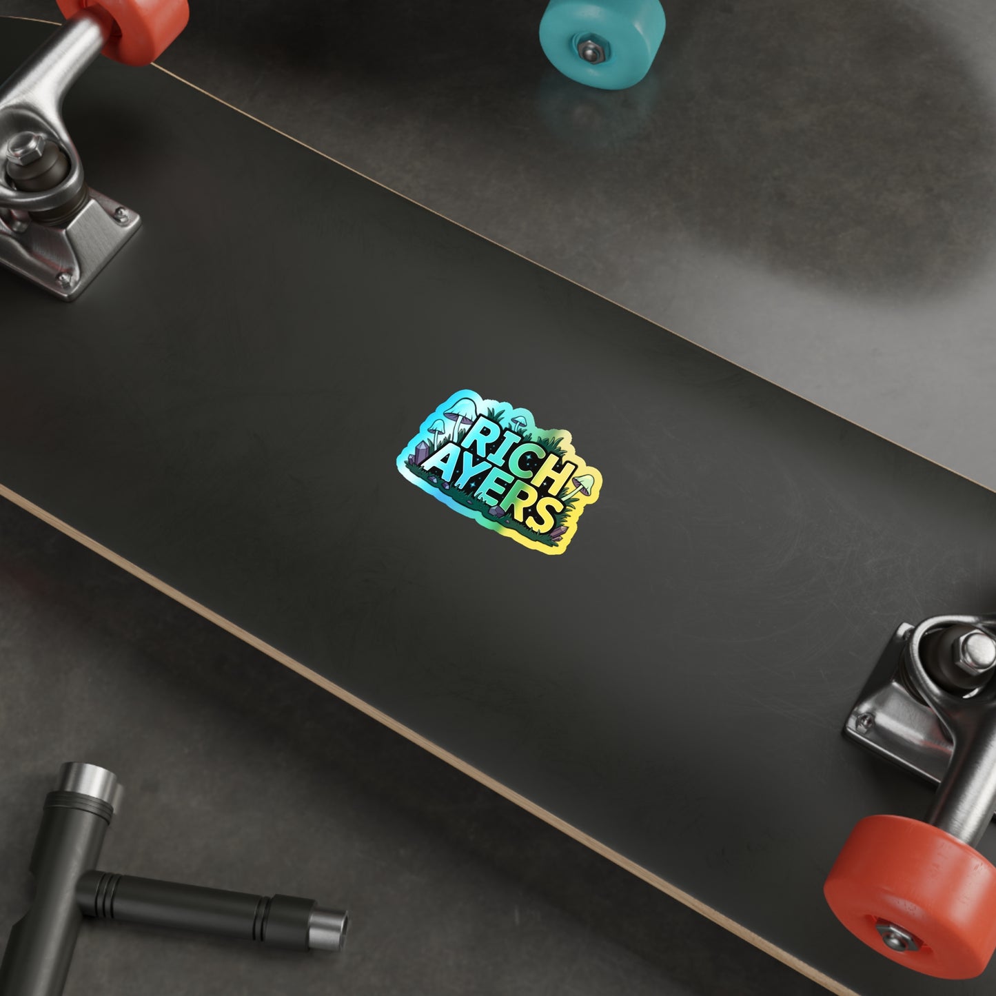 Holographic Stickers Mushroom Crystal Die-cut Illustrative Procreate Design