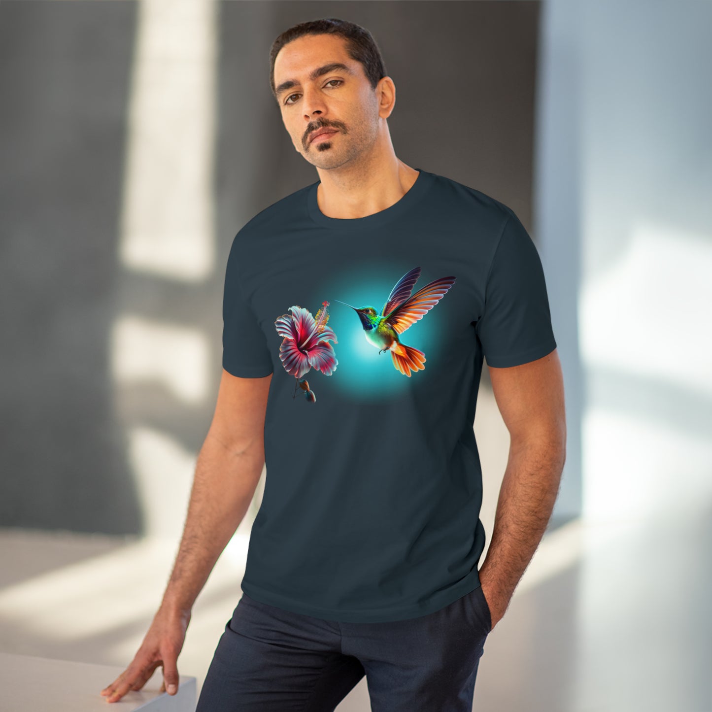 Bioluminescent Hummingbird Organic Cotton T-shirt - Unisex