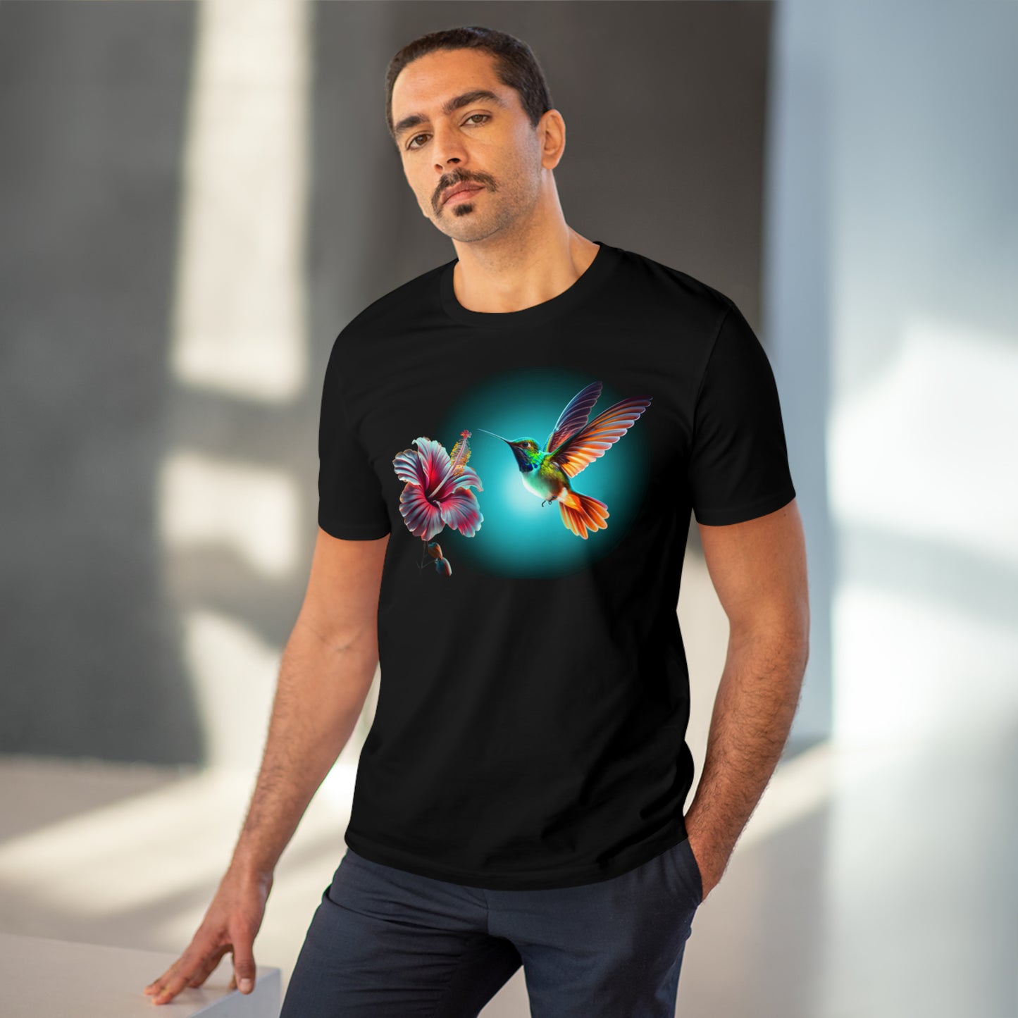 Bioluminescent Hummingbird Organic Cotton T-shirt - Unisex