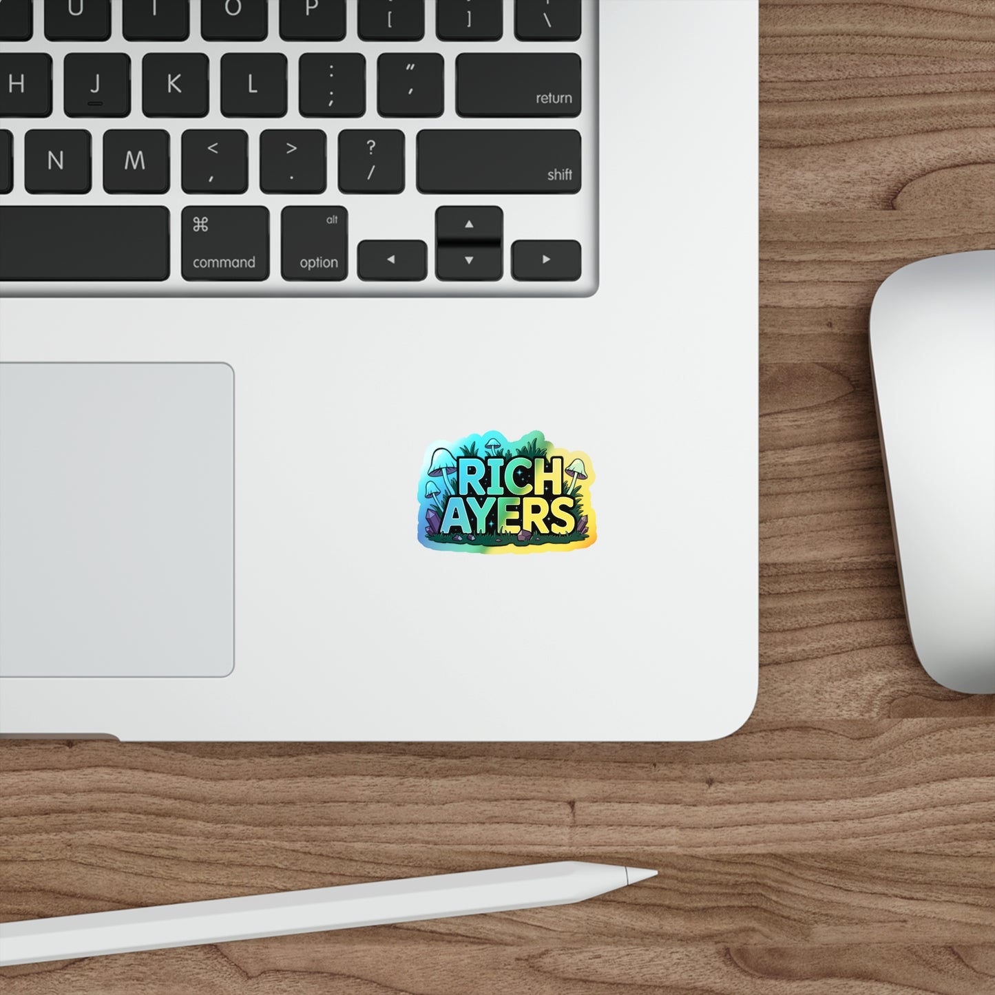 Holographic Stickers Mushroom Crystal Die-cut Illustrative Procreate Design