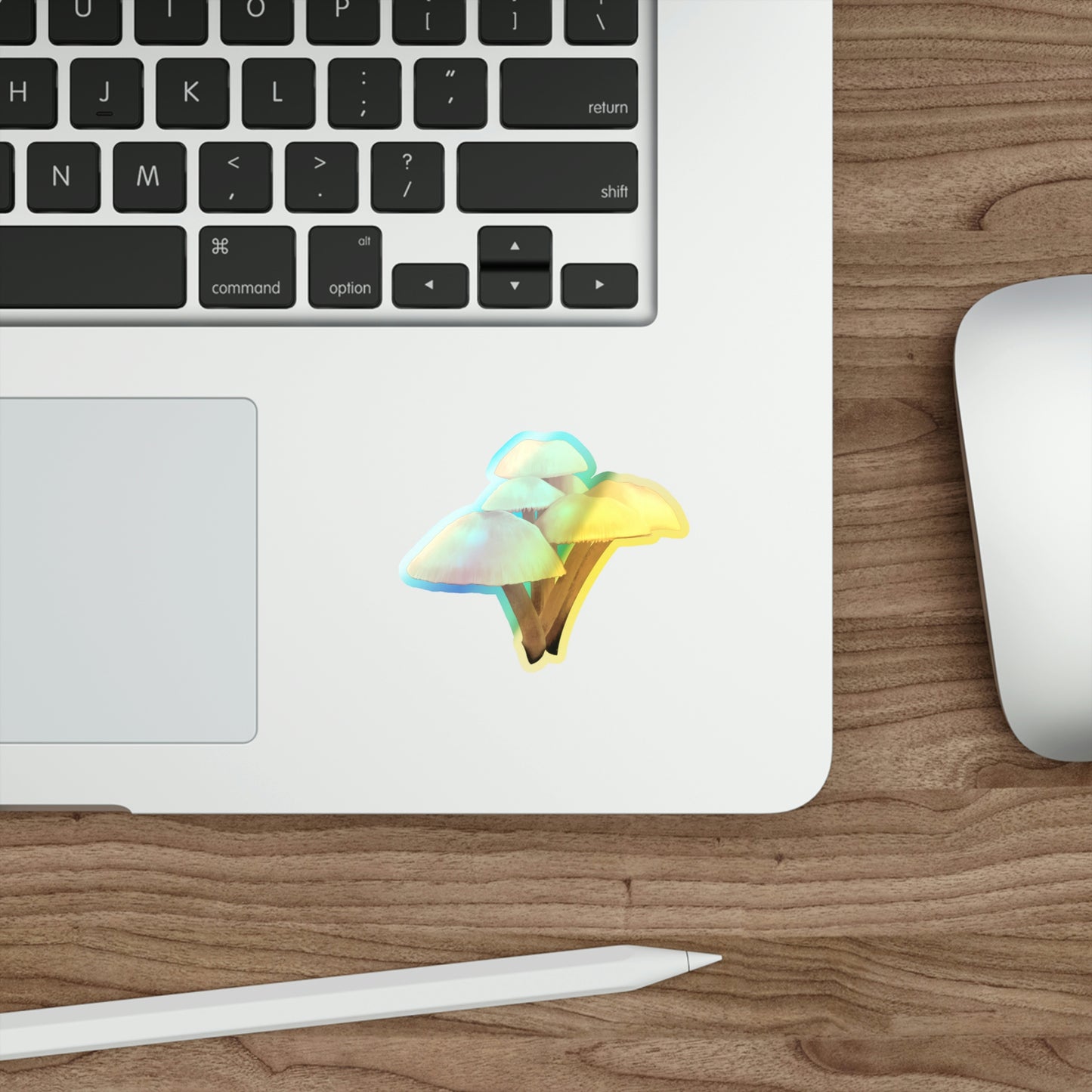 Mycena Mushroom Holographic Die-cut Stickers