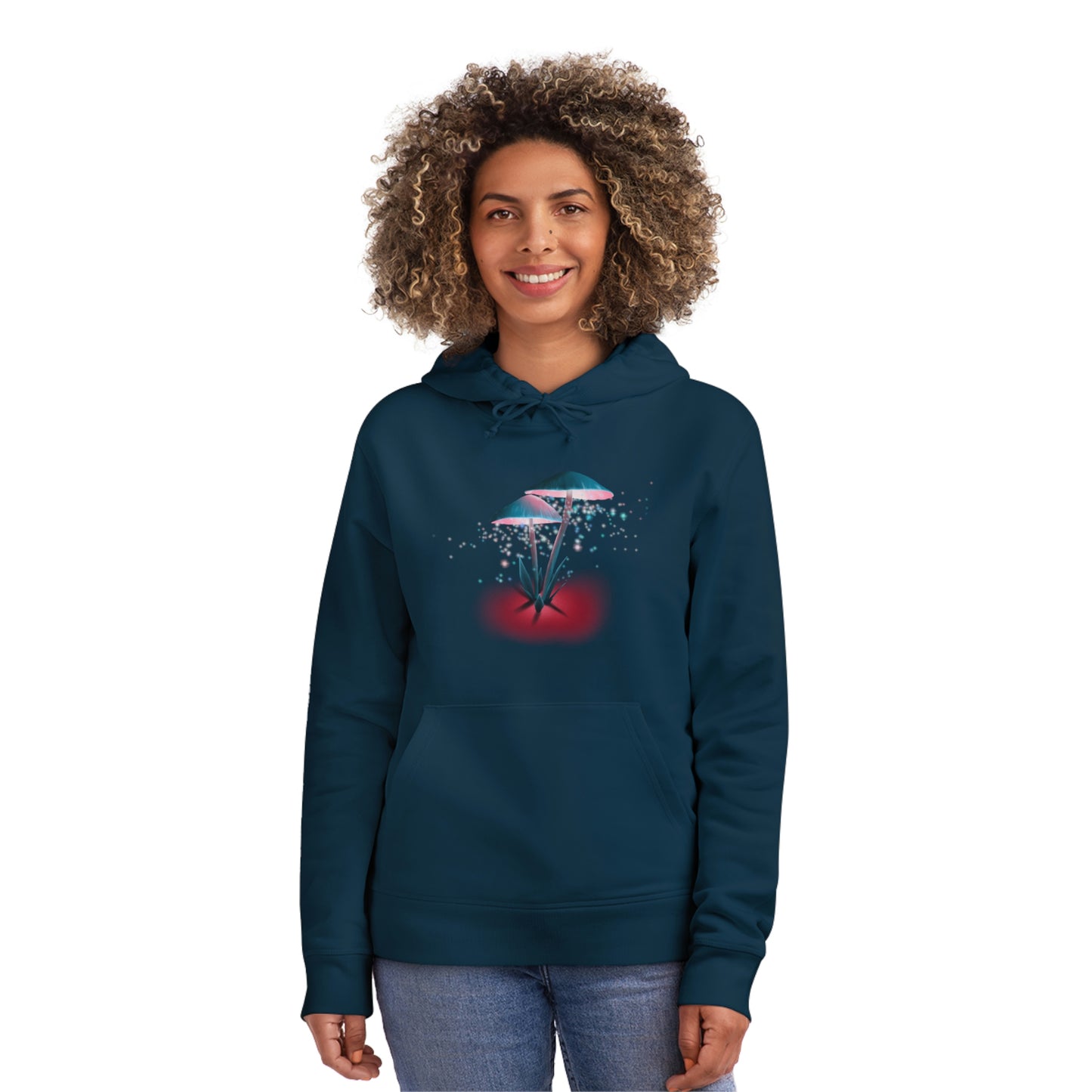 “Sporbs” Unisex Hoodie - Luminous Mushroom Design on Organic Cotton Blend